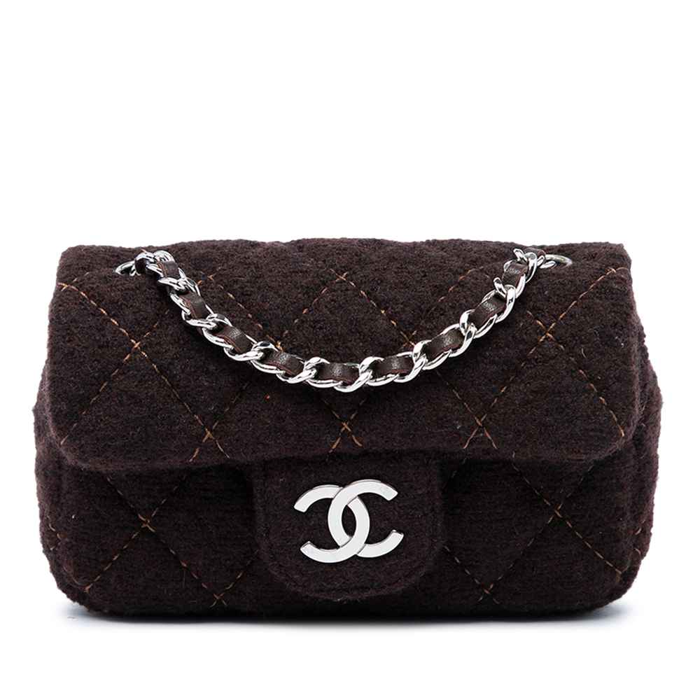 Pre-Loved Chanel Extra Mini Quilted Wool Single Flap